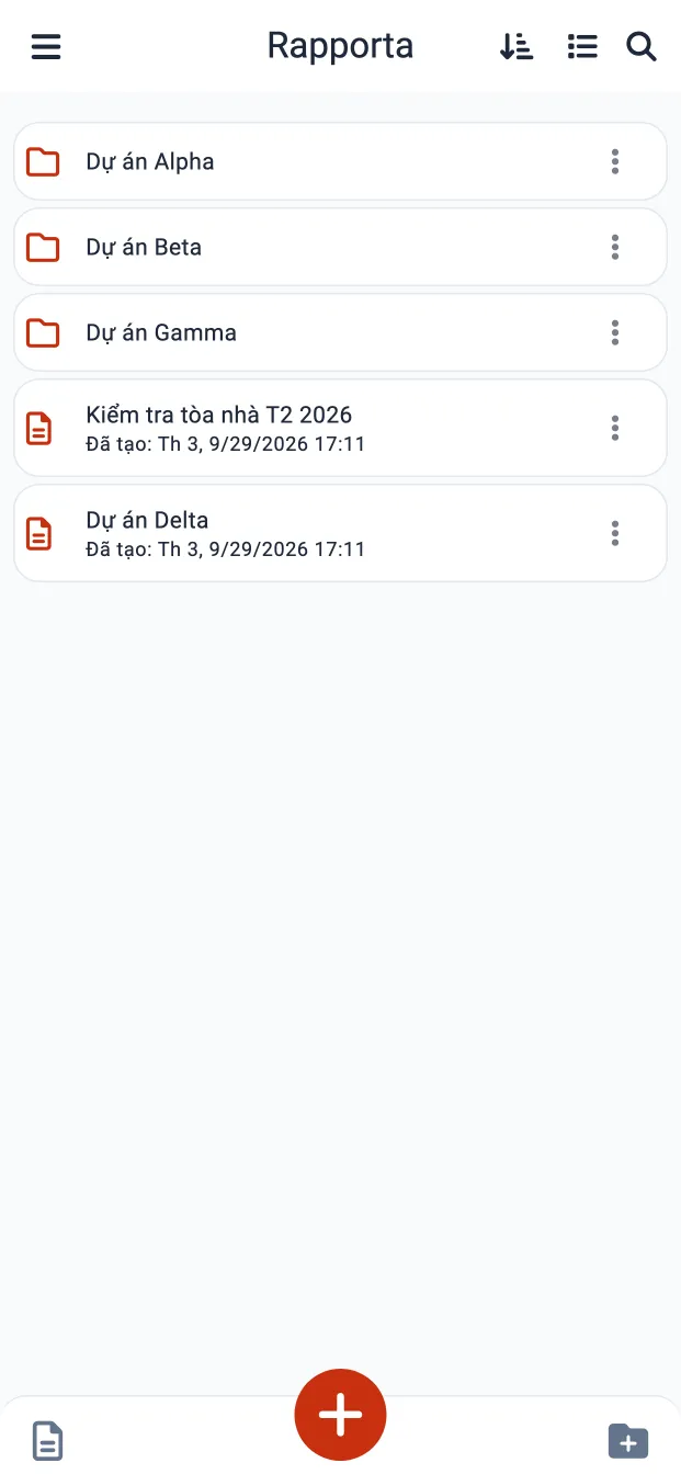 Ảnh chụp màn hình Rapporta